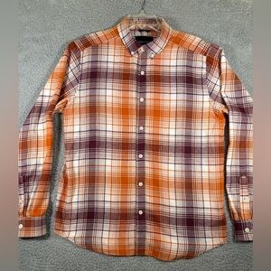 Marmot Shirt Button Down Long Sleeve Plaid Hiking Mens Large Cotton Poly Blend